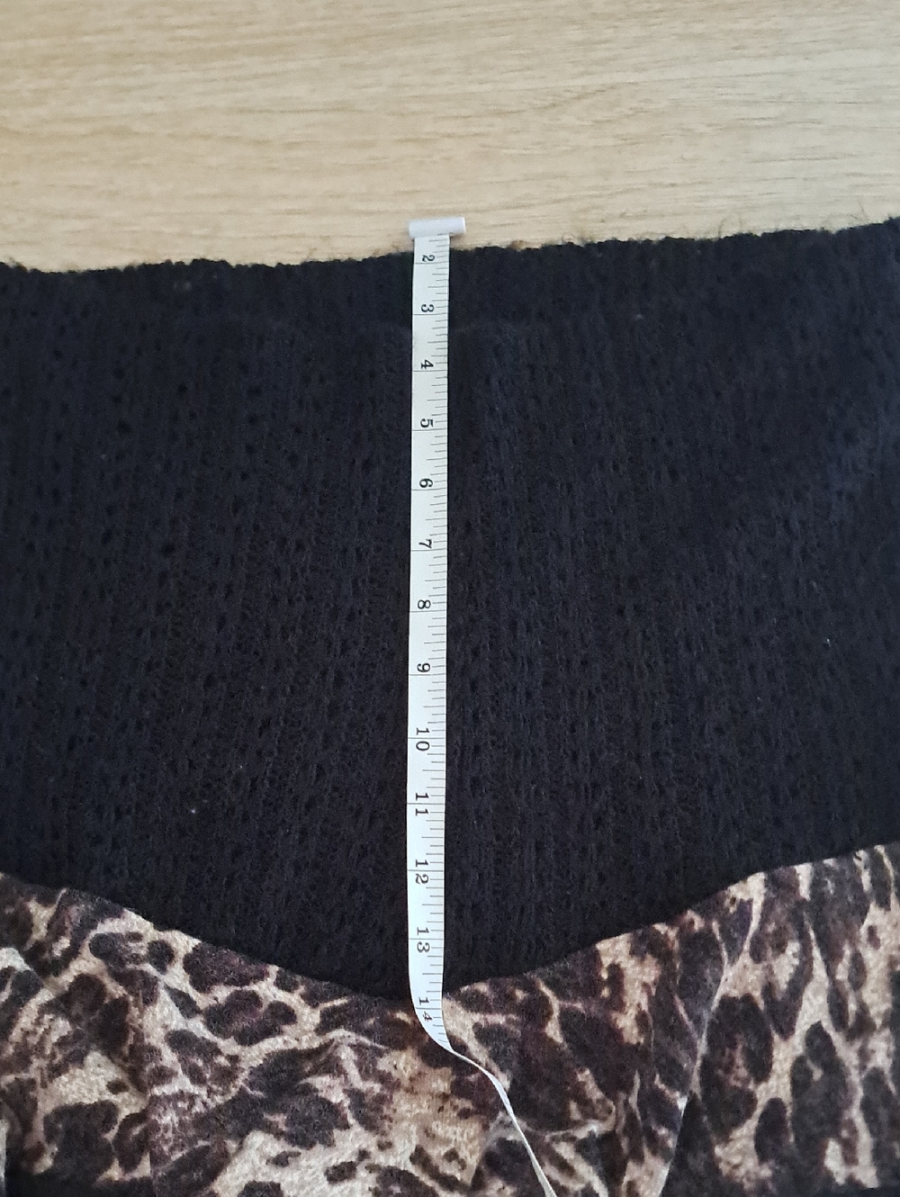 Women's Leopard Print Cowl Neck Sweater - Black & Brown - Picture 8 of 12